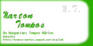 marton tompos business card